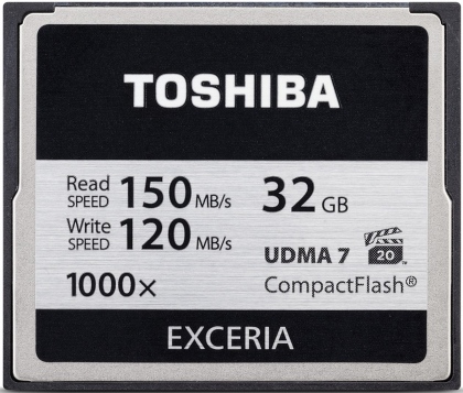 Thẻ nhớ 32GB CompactFlash ToShiBa Exceria 1000X 150/120 MBs