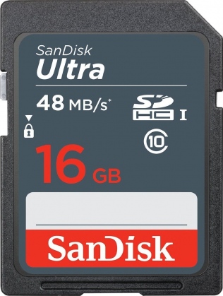 Thẻ nhớ 16GB SDHC SanDisk Ultra 320x 48/15 MBs