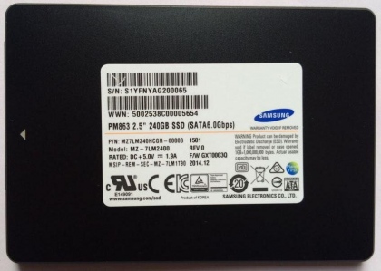 Ổ cứng SSD 240GB Samsung PM863 2.5-Inch SATA III