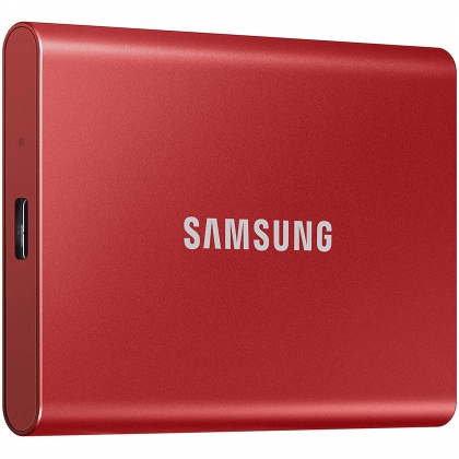 Ổ cứng di động SSD Portable 500GB Samsung T7 (Màu đỏ)
