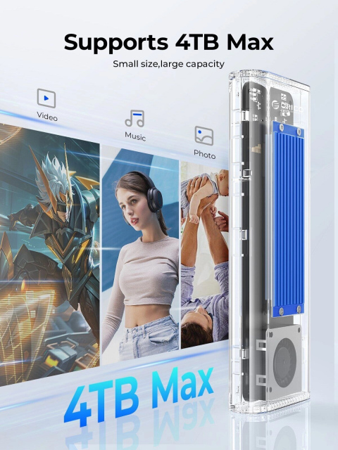 Box chuyển M 2 NVME sang Thunderbolt 3 ORICO TCM2 U4 Box PCIe tốc độc