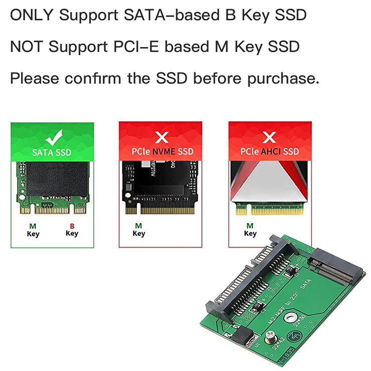 Adapter chuyển SSD M2 SATA 2242 sang inch kích cỡ nhỏ