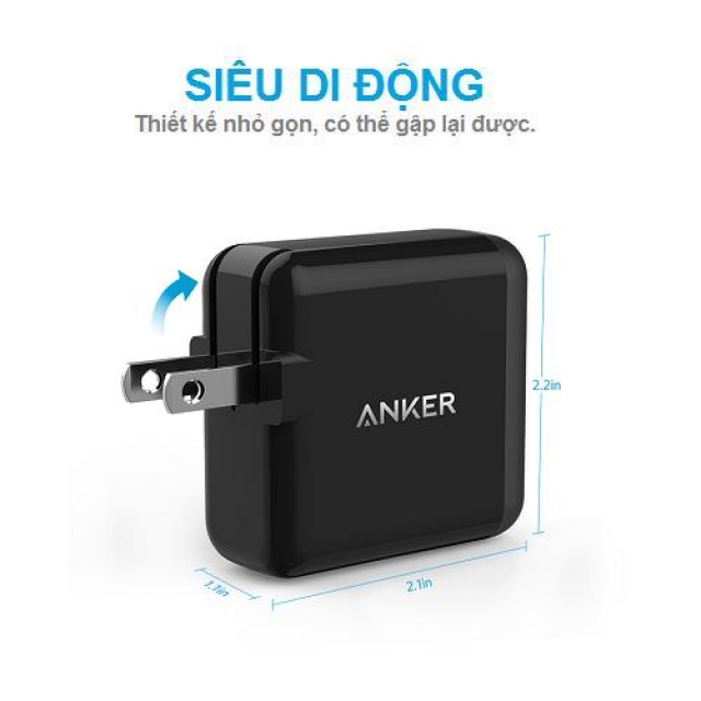 Củ sạc Anker Power Port 2 port 6