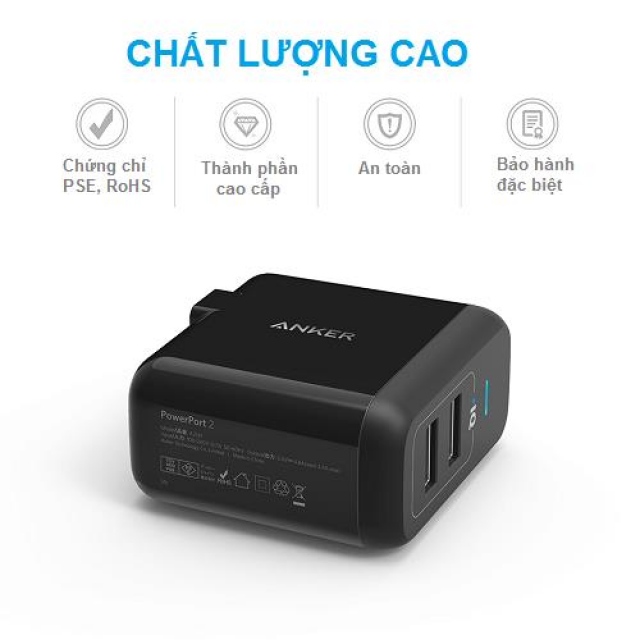 Củ sạc Anker Power Port 2 port 5