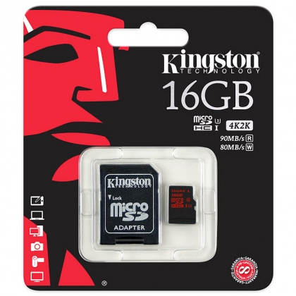 Thẻ nhớ 16GB MicroSDHC Kingston 90/80MBs