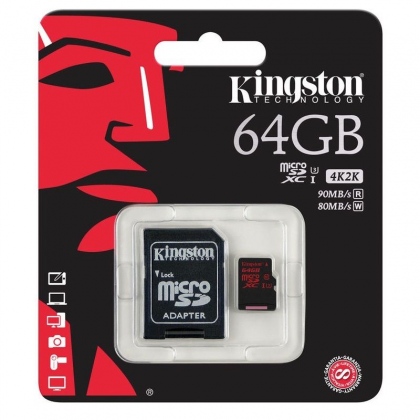 Thẻ nhớ 64GB MicroSDXC Kingston 90/80MBs