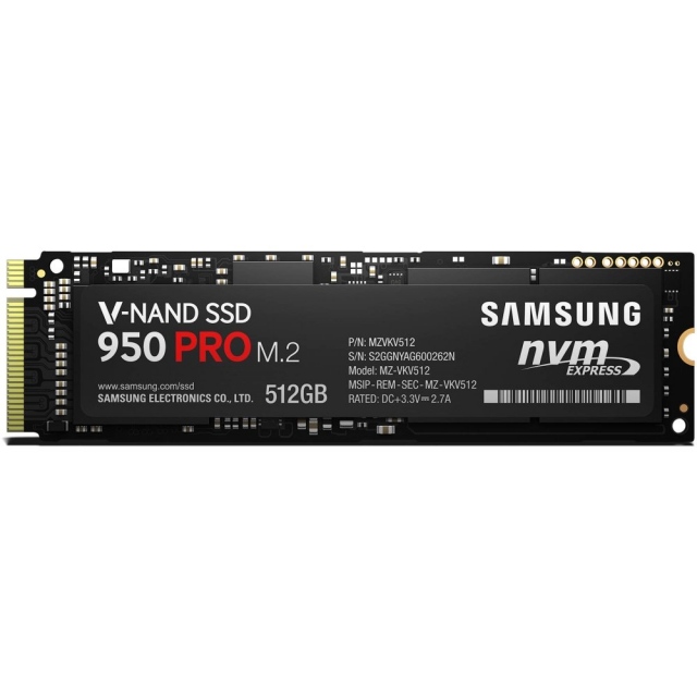 Ổ cứng SSD M2-PCIe 512GB Samsung 950 Pro NVM 2280 3