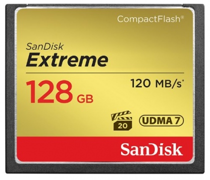Thẻ nhớ 128GB CompactFlash SanDisk Extreme 800X 120/80 MBs