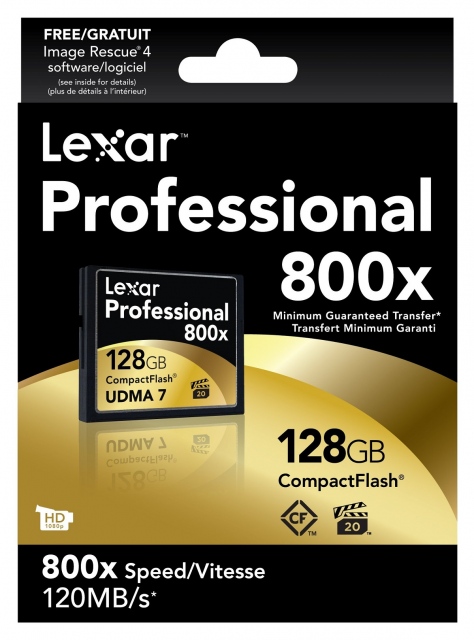 Thẻ nhớ 128GB CompactFlash Lexar Professional 800X 4