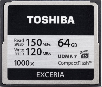 Thẻ nhớ 64GB CompactFlash ToShiBa Exceria 1000X 150/120 MBs