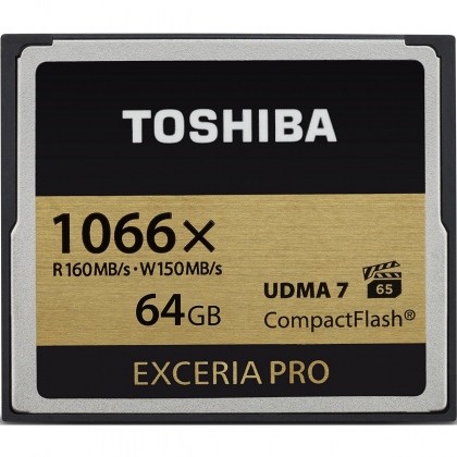 Thẻ nhớ 64GB CompactFlash ToShiBa Exceria Pro 1066X 160/150 MBs
