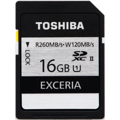 Thẻ nhớ 16GB SDHC Toshiba Exceria UHS-II 260/120 MBs