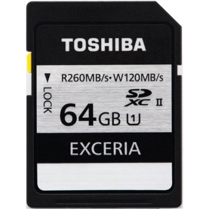 Thẻ nhớ 64GB SDHC Toshiba Exceria UHS-II 260/120 MBs