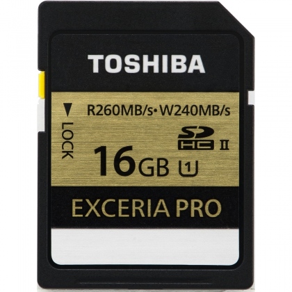 Thẻ nhớ 16GB SDHC Toshiba Exceria Pro UHS-II 260MBs/240MBs