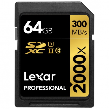 Thẻ nhớ 64GB SDXC Lexar Professional 2000x UHS-II 300/260 MBs