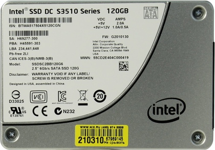 Ổ cứng SSD 120GB Intel S3510 2.5-Inch SATA III