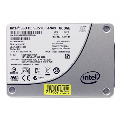 Ổ cứng SSD 800GB Intel S3510 2.5-Inch SATA III