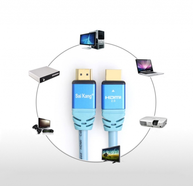 Cáp HDMI 2.0 SaiKang 2m hỗ trợ 4K, 2K, 3D cho Tivi 4K 6