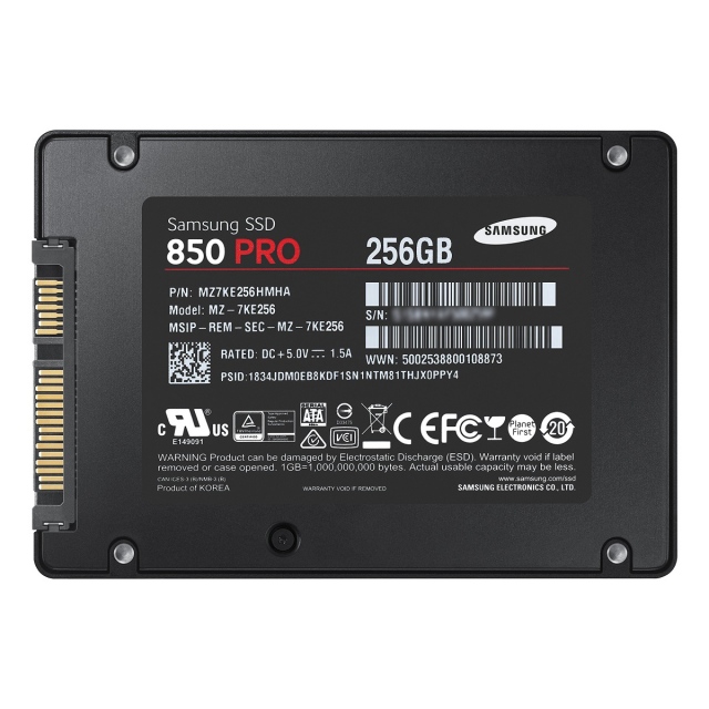 Ổ cứng SSD 256GB Samsung 850 PRO 2.5-Inch SATA III (No Box) 6