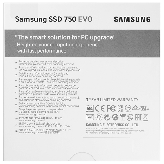 Ổ cứng SSD 250GB Samsung 750 EVO 2.5-Inch SATA III 8