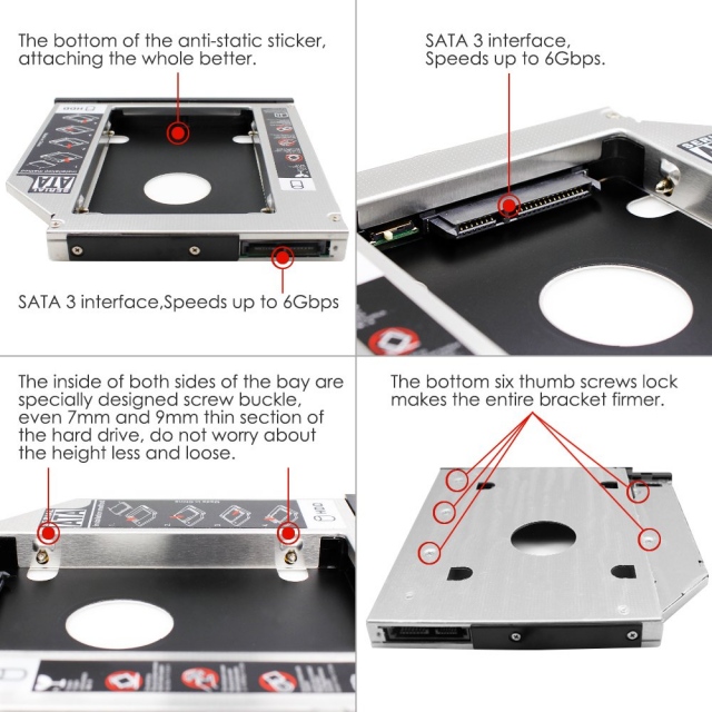 Caddy Bay SATA III 9.5mm Remax 10