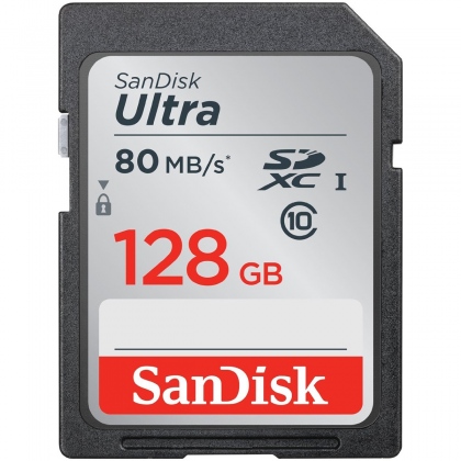 Thẻ nhớ 128GB SDXC SanDisk Ultra 80 MB/s (SDSDUNC-128G-GN6IN)