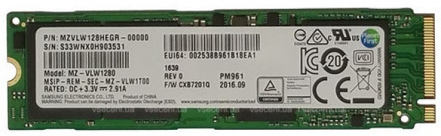 Ổ cứng SSD M2 PCIe 128GB Samsung PM961 NVMe 2280 (OEM 960 EVO) 2