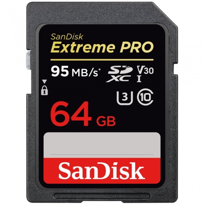 Thẻ nhớ 64GB SDXC SanDisk Extreme Pro V30 633x 2018 95/90 MBs