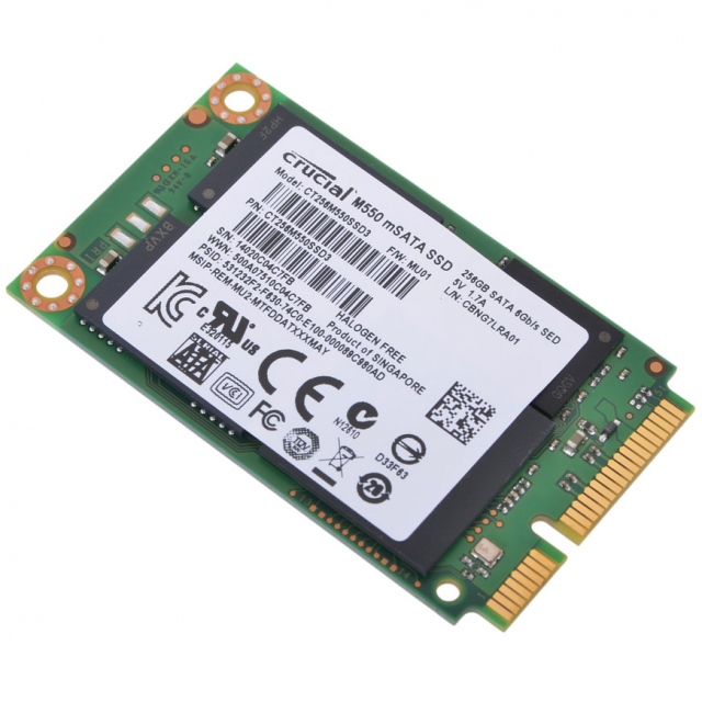 Ổ cứng SSD mSATA 256gb Crucial M550 3
