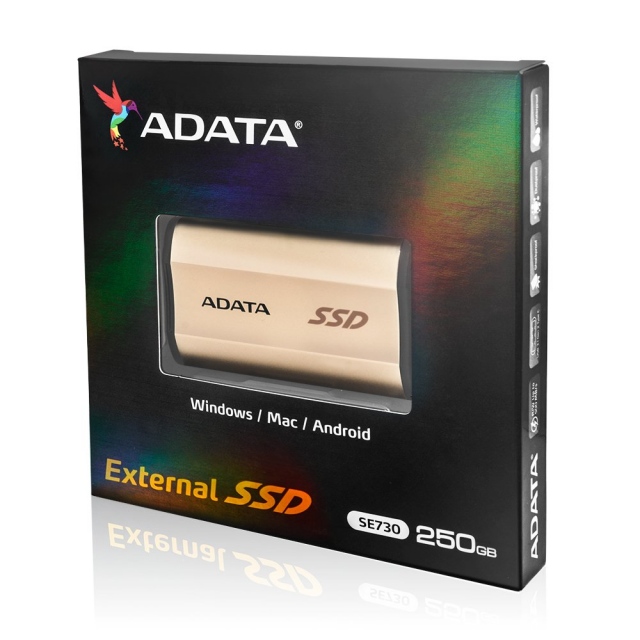 Ổ cứng di động SSD Portable 250GB Adata SE730 Gold ASE730-250GU31-CGD 6