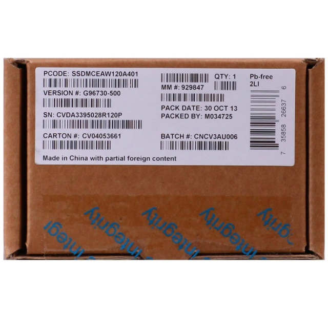 Ổ cứng SSD mSATA 120GB Intel 530 (SSDMCEAW120A401) 7