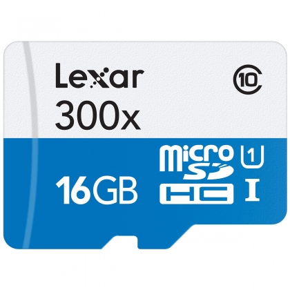 Thẻ nhớ 16GB MicroSDHC Lexar 300x 45/12 MBs