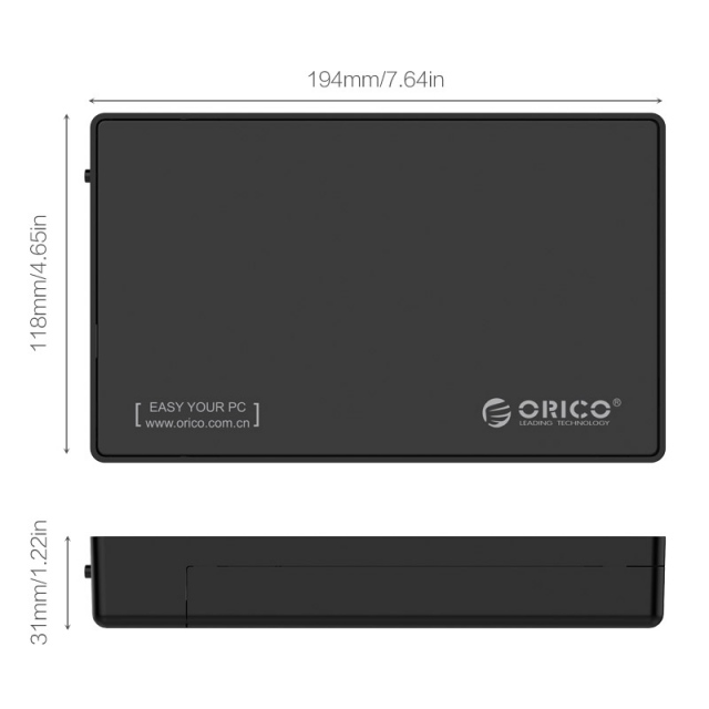 Box Orico 3588C3 series USB Type C 3.0 - Hỗ trợ HDD and SSD 2.5 và 3.5 Inch 8
