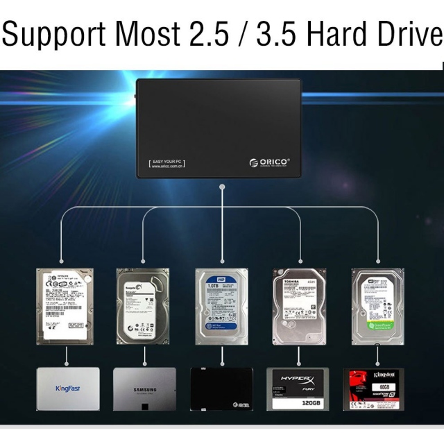 Box Orico 3588C3 series USB Type C 3.0 - Hỗ trợ HDD and SSD 2.5 và 3.5 Inch 14