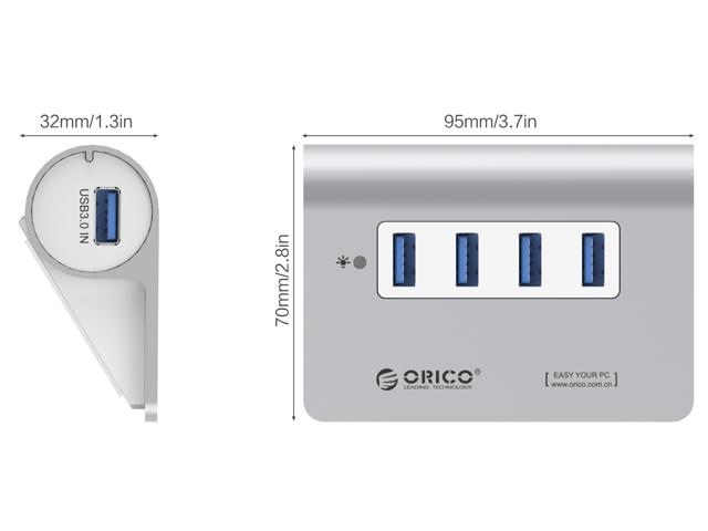 Bộ chia 4 cổng USB 3.0 Orico M3H4 vỏ nhôm - Hub USB Orico Aluminum 9
