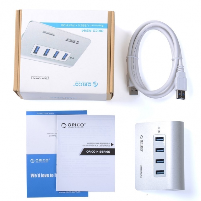 Bộ chia 4 cổng USB 3.0 Orico M3H4 vỏ nhôm - Hub USB Orico Aluminum 11