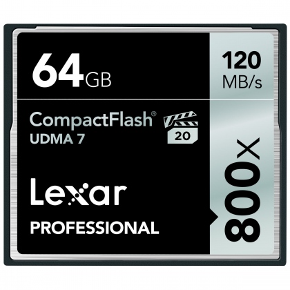Thẻ nhớ 64GB CompactFlash Lexar Professional 800X 120/75 MBs