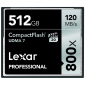 Thẻ nhớ 512GB CompactFlash Lexar Professional 800X 120/75 MBs