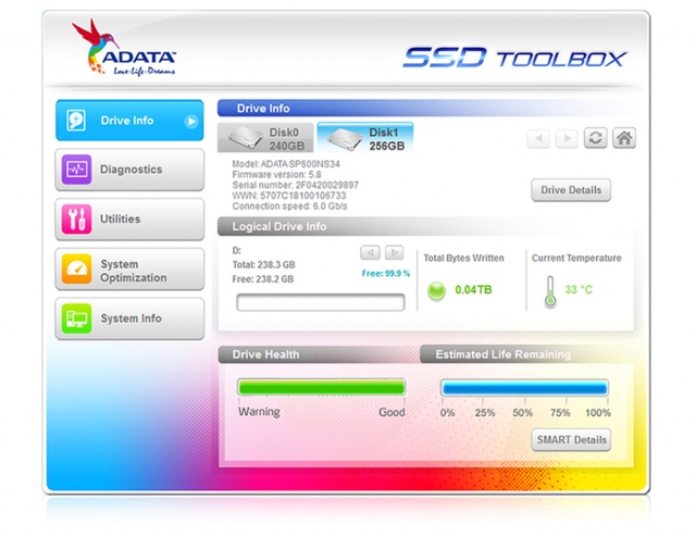Ổ cứng SSD M2-SATA 256GB ADATA SP600 2242 16