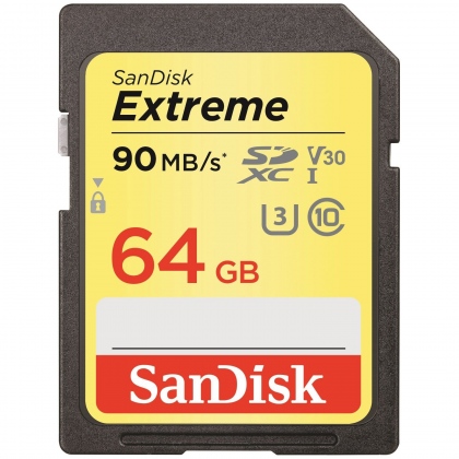 Thẻ nhớ 64GB SDXC SanDisk Extreme V30 (No Box) 90/60 MBs