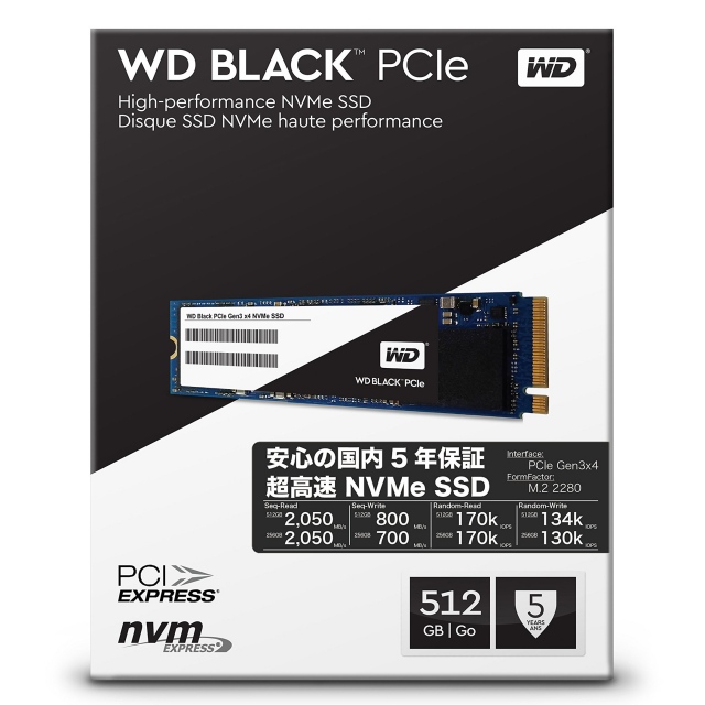 Ổ cứng SSD M2-PCIe 512GB WD Black NVMe 2280 - Tuanphong.vn