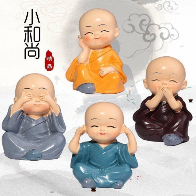 Bộ tượng 4 chú tiểu tam không và suy ngẫm - Tuanphong.vn