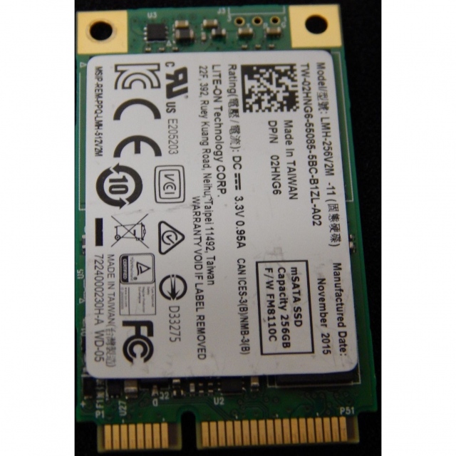 Ổ cứng SSD mSATA 256GB Liteon Zeta V2M 6