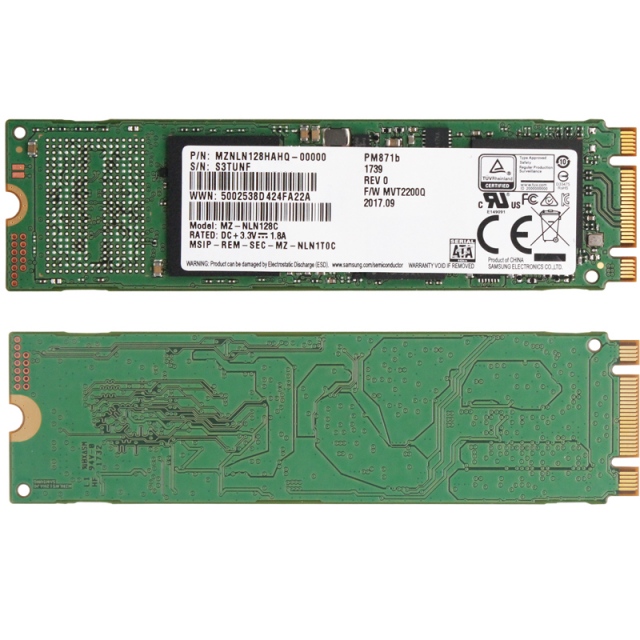 Ổ cứng SSD M2-SATA 128GB Samsung Pm871b 2280 2