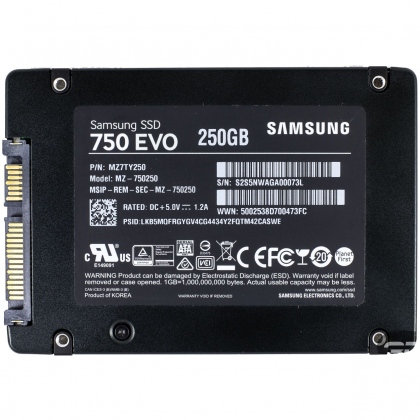 Ổ cứng SSD 250GB Samsung 750 EVO 2.5-Inch SATA III (No Box)