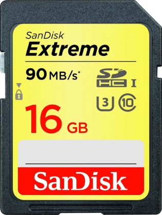 Thẻ nhớ 16GB SDHC SanDisk Extreme (No Box) 90/40 MBs