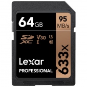 Thẻ nhớ 64GB SDXC Lexar Professional 633x V30 95/45 MBs (Phiên bản mới nhất)