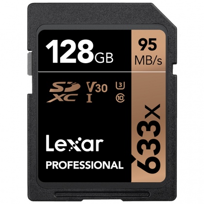 Thẻ nhớ 128GB SDXC Lexar Professional 633x V30 95/45 MBs (Phiên bản mới nhất)