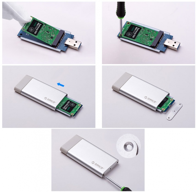 Box chuyển mSata sang USB Orico MSG-U3 Nhôm 12