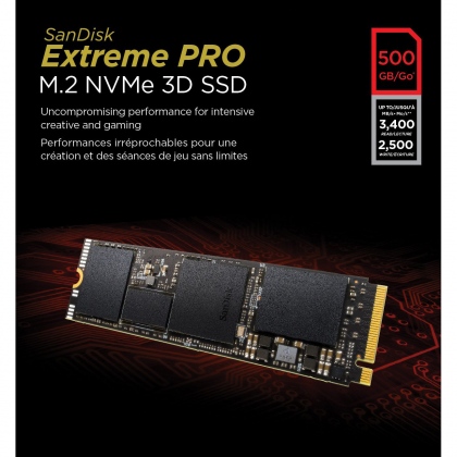 Ổ cứng SSD M2-PCIe 500GB Sandisk Extreme Pro NVMe 2280